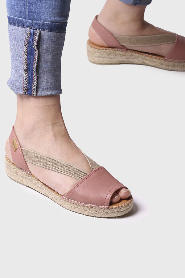 Toni Pons Alpargata plana de piel - ETNA rosa