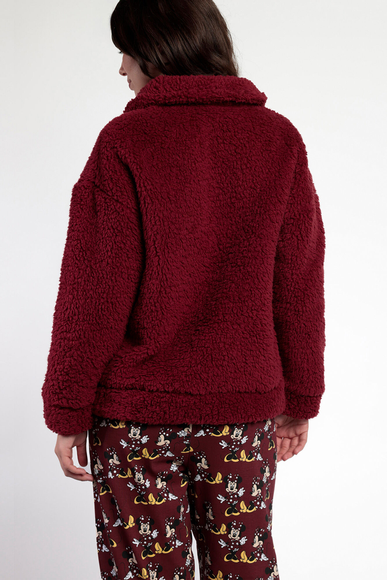 Admas Robe curta borrego Minnie Mouse para mulher