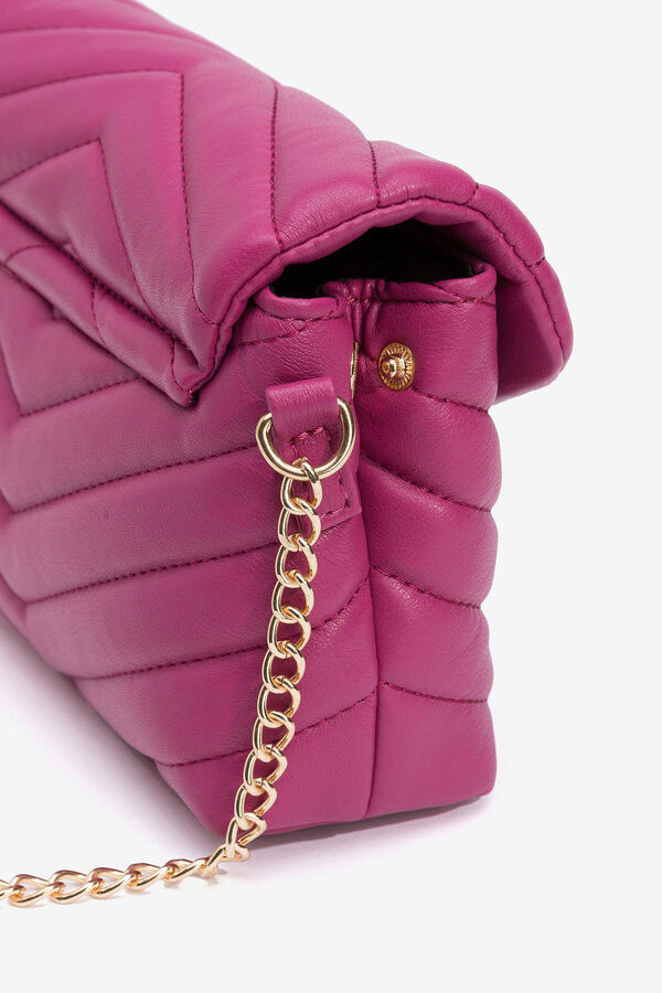 Womensecret Bolso Bandolera Acolchado con Solapa rosa