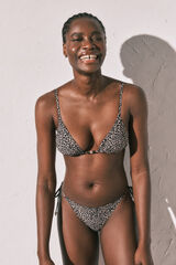 Women'secret Cuecas de biqu&iacute;ni cl&aacute;ssicas com estampado leopardo branco