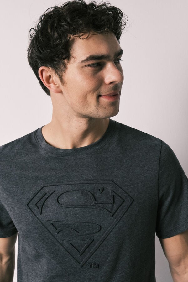 Women'secret Pijama curto de homem em algod&atilde;o SUPERMAN cinzento