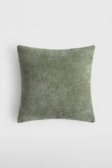Textura Capa de almofada em chenille com textura verde