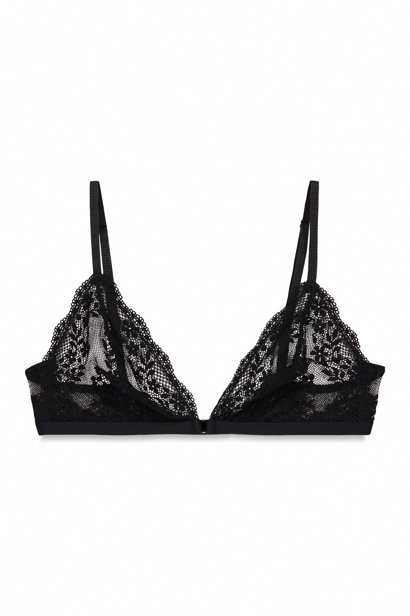 Women'secret Sujetador triangular encaje negro NATURAL