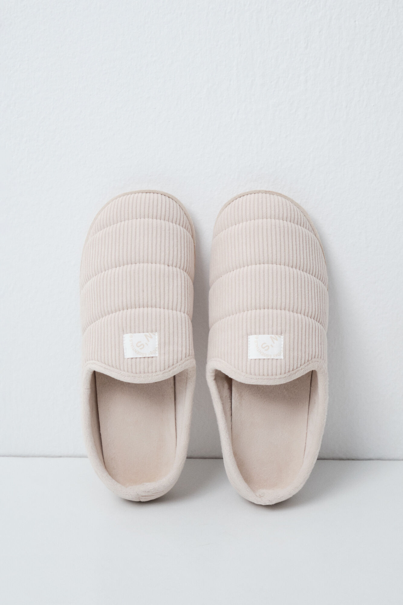 Women'secret Chinelos de quarto com sola acolchoada bege