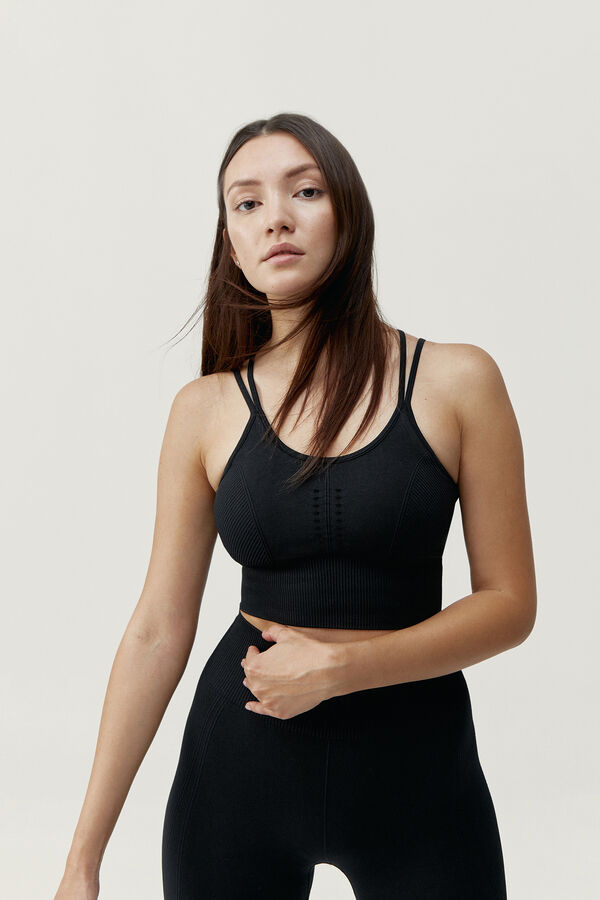 Born Living Yoga Top India preto preto