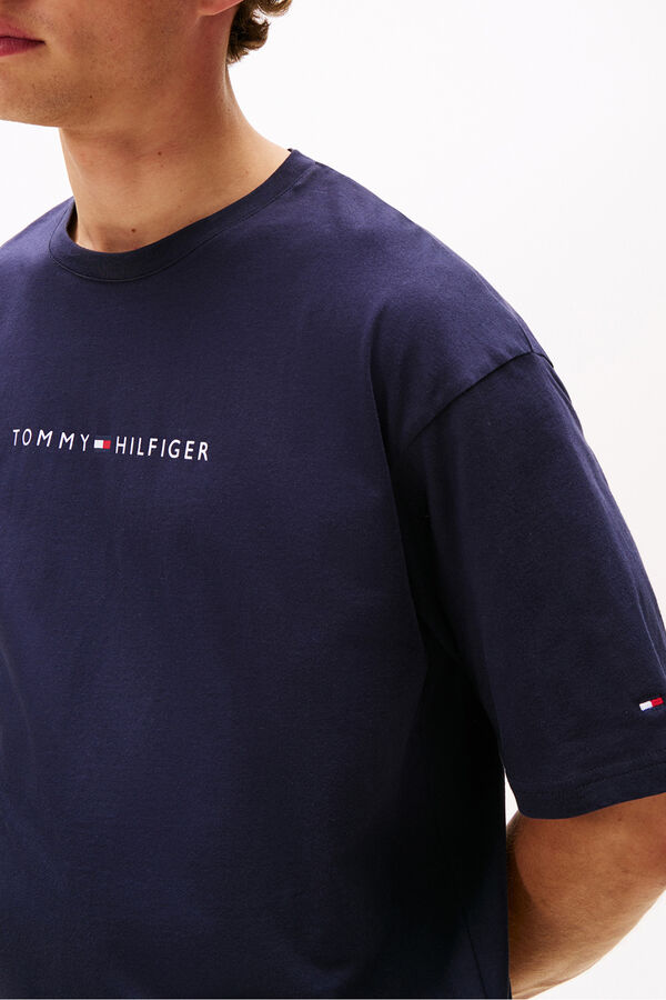 Tommy Hilfiger T-shirt com estampa de logo azul