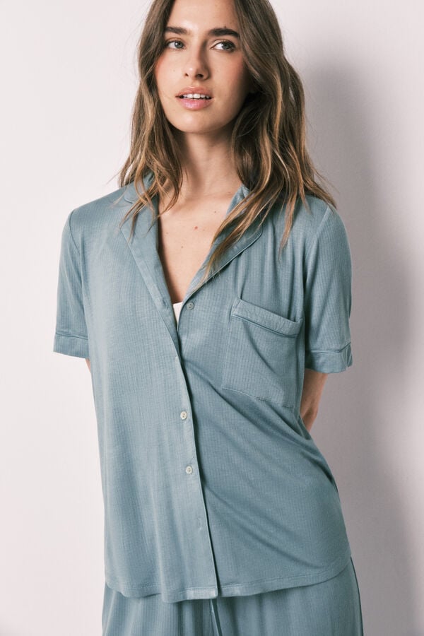 Women'secret Pijama camiseiro capri soft touch azul azul