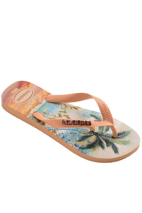 Havaianas Chinelos Hav. Top Tropicalia Vibes Laranja vermelho