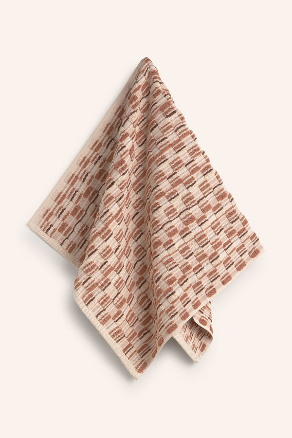 Calma House Toalha de banho em algod&atilde;o turco jacquard Mercurio 90x150 vermelho