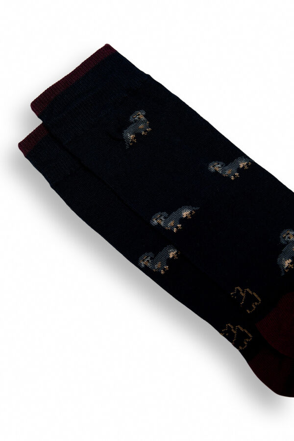 Kiff-Kiff Meias masculinas azul marinho azul