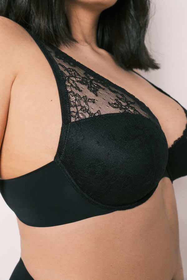 Women'secret Sujetador halter encaje negro INTUITIVE negro