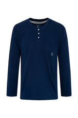 Kiff-Kiff T-shirt manga comprida azul-marinho azul