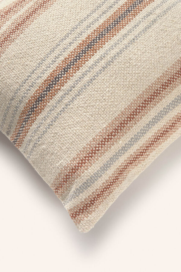 Calma House Capa de almofada quadrada riscas multicolorida Peru vermelho