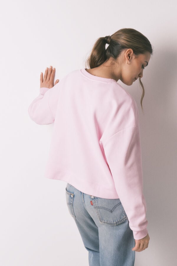 Women'secret Sweatshirt em algod&atilde;o rosa rosa