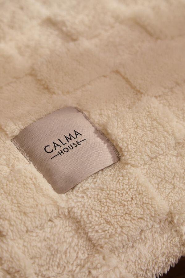 Calma House Xadrez xadrez em tons bege Damero estampado