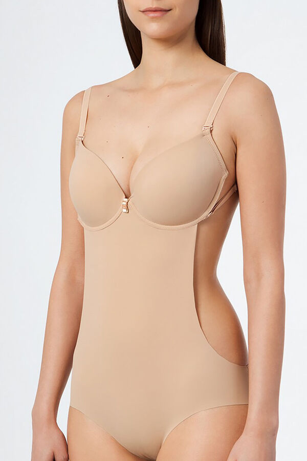 Body triquíni Ivette Bridal com copa push-up em nude