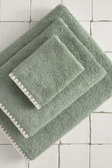 Textura Toalha de banho com pesponto decorativo verde