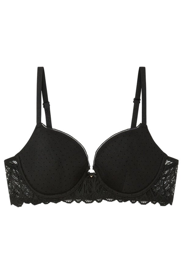 Women'secret BEAUTIFUL Soutien renda tule preto preto