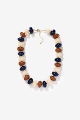 Vilanova Collar maxi oro cuentas colores amarillo