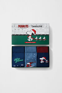 Besocks Pack de 3 pares de calcetines SNOOPY de algodón orgánico