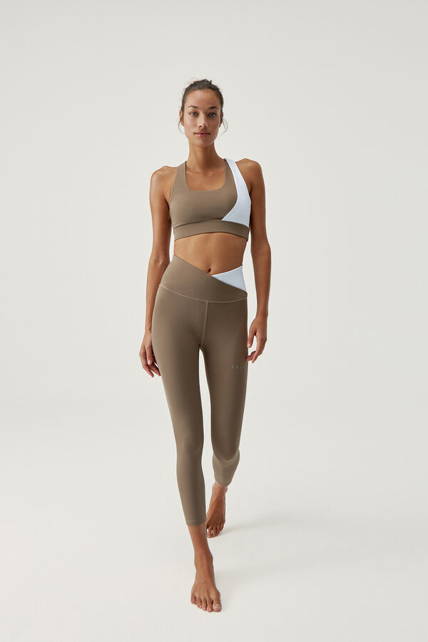 Born Living Yoga Leggings Cleo Fossil/White cru