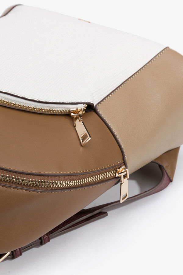 Vilanova Mochila Efecto Piel en Contraste marrón