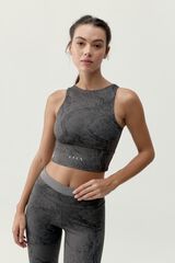 Born Living Yoga Top Vis&oacute;n Ember cinzento