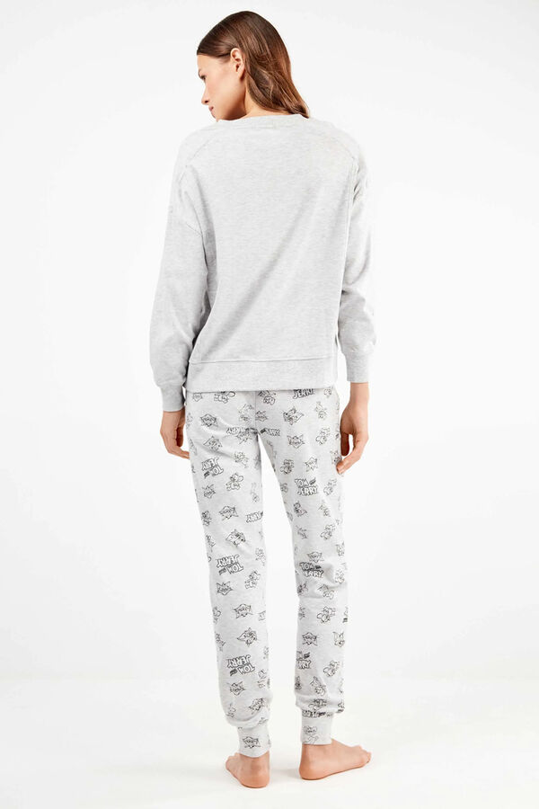 Gisela Conjunto de pijama malha Tom & Jerry cinzento