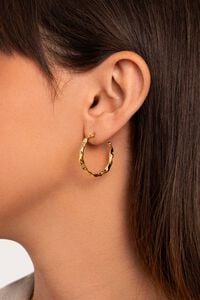 Singularu Pendientes Aro Lake Ba&ntilde;o Oro