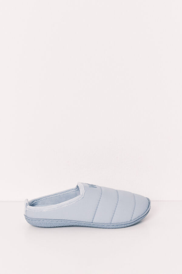 Women'secret Chinelos de quarto acolchoados azuis azul