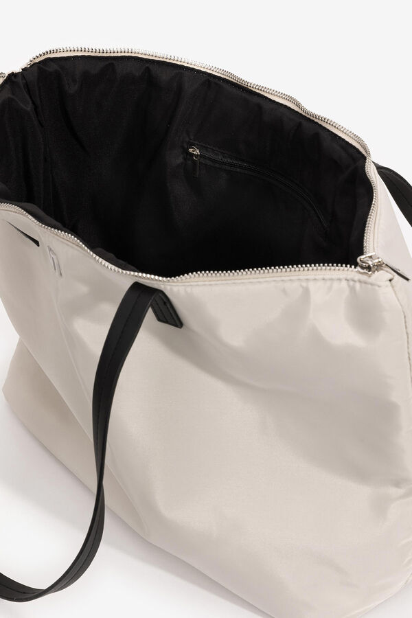 Vilanova Bolso shopper de nylon beige