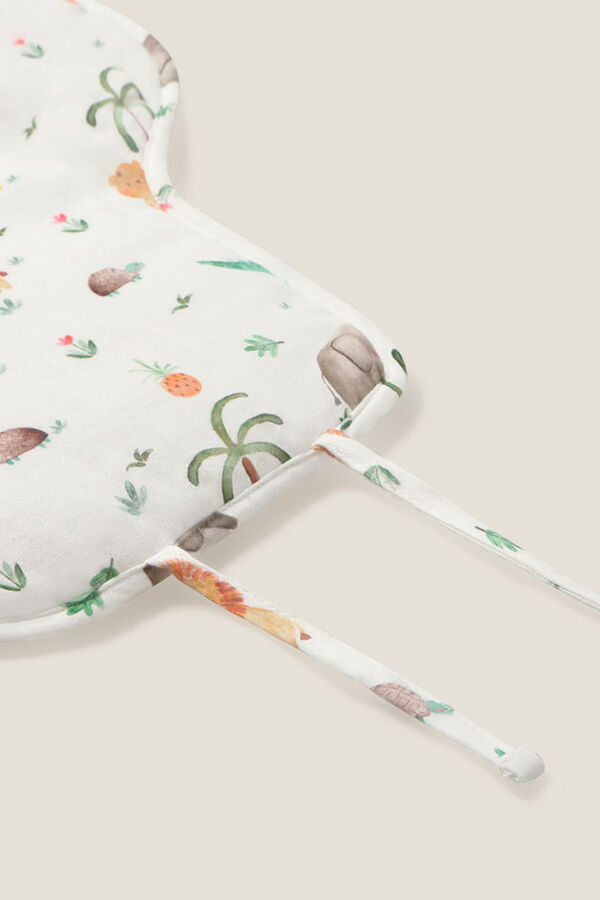 Textura Trocador de algodão selva branco