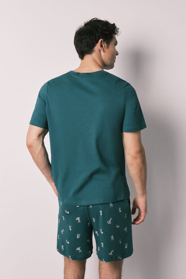 Women'secret Pijama curto de homem em 100% algod&atilde;o Bugs Bunny verde