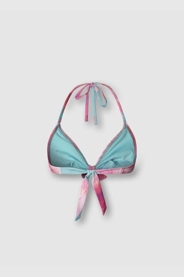 Pepe Jeans Top biqu&iacute;ni triangular estampado floral azul