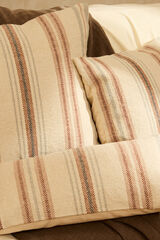 Calma House Capa de almofada quadrada riscas multicolorida Peru vermelho