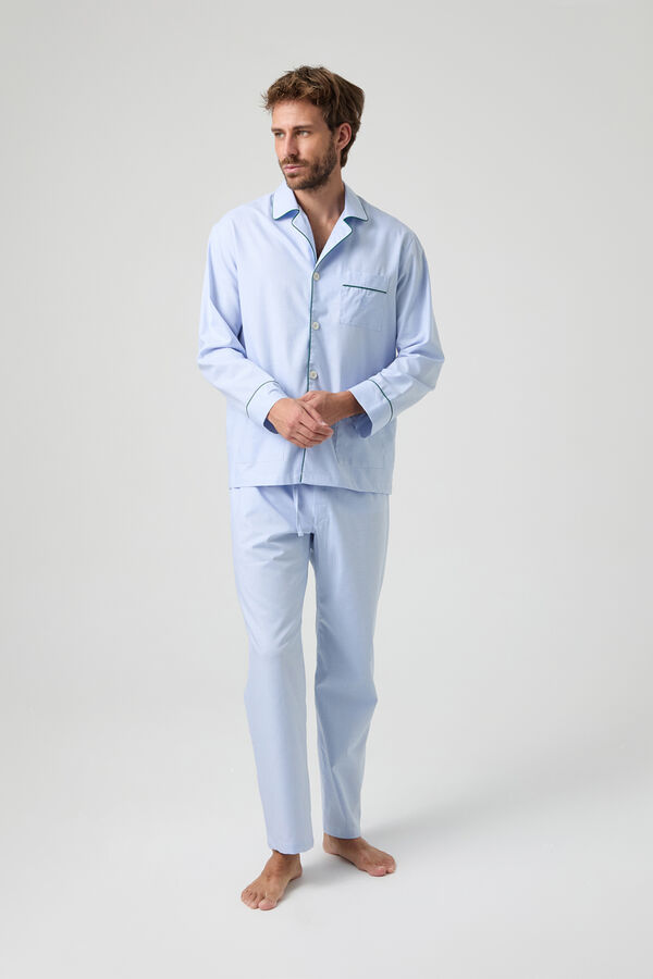 Kiff-Kiff Pijama xadrez 100% algodão Kiff Kiff azul
