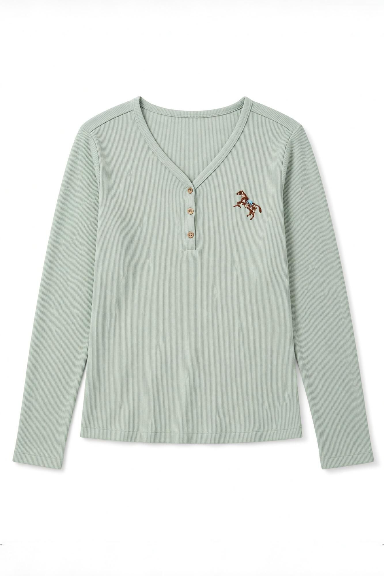 Women'secret T-shirt de manga comprida verde &aacute;gua