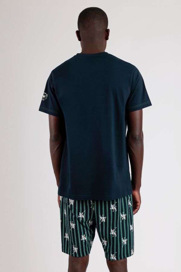 Admas Pijama curto Polo Mickey Mouse &agrave;s riscas azul