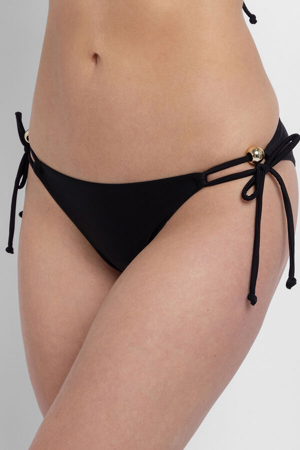 Dorina Cueca de biqu&iacute;ni com la&ccedil;o lateral Togo mago preto