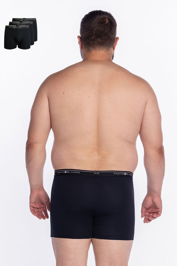 Punto Blanco Pack de 3 boxers de algodão preto