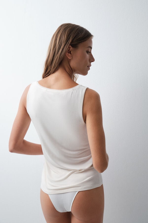 Women'secret T-shirt interior em viscose branco branco