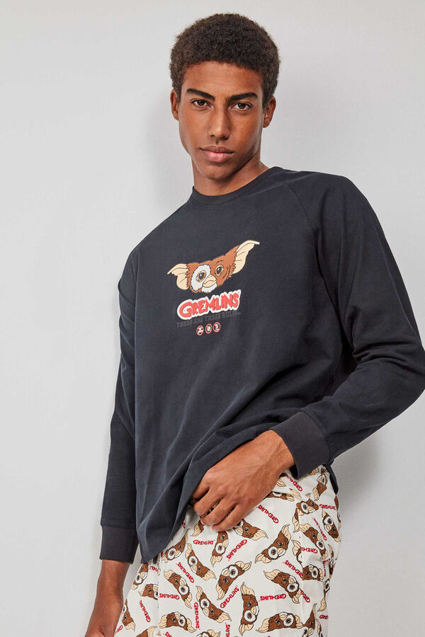 Gisela Gremlins men's long pajamas black