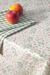 Textura Toalha de mesa resinada antimanchas com flores estampado