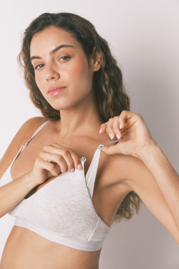 Women'secret Soutien de maternity de algodão cinza NATURAL cinzento