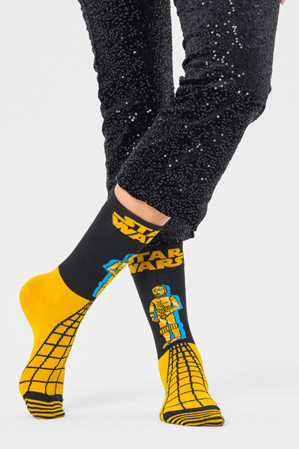 Happy Socks Meias C-3PO de Star Wars preto