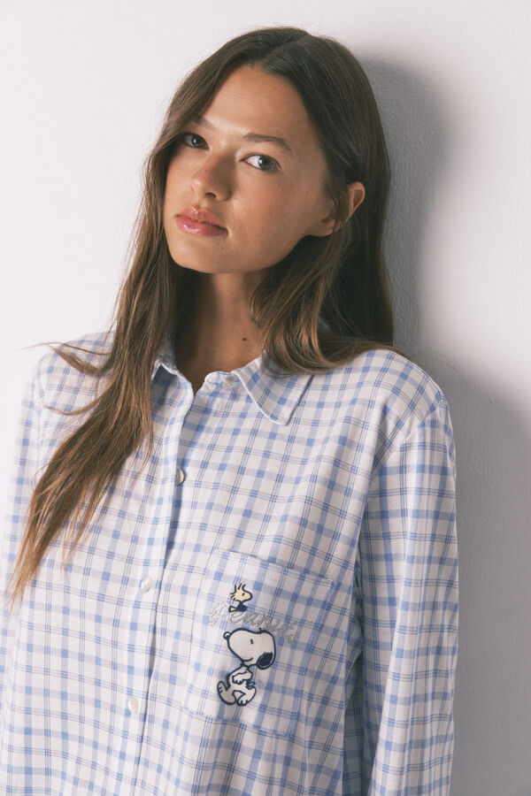 Women'secret Pijama camiseiro de algodão azul do Snoopy  azul