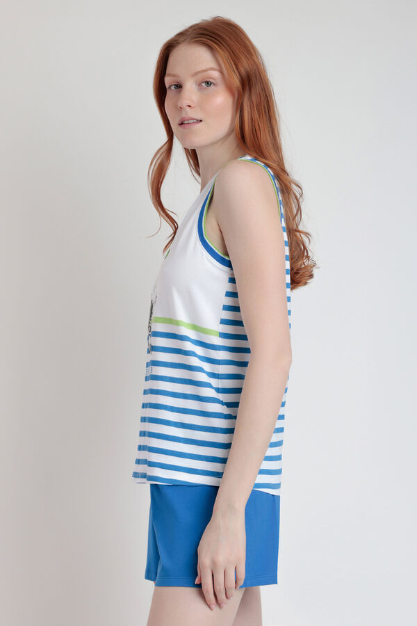 Admas Pijama curto mangas Tennislub Snoopy azul