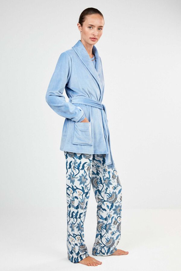 Gisela Robe de polar azul