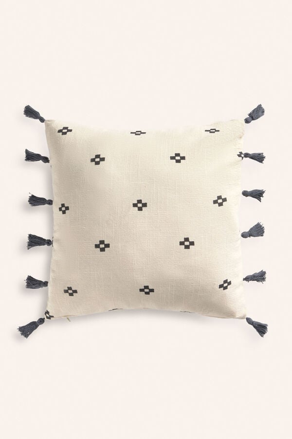 Calma House Capa de almofada quadrada em algod&atilde;o Kobe 45x45 estampado