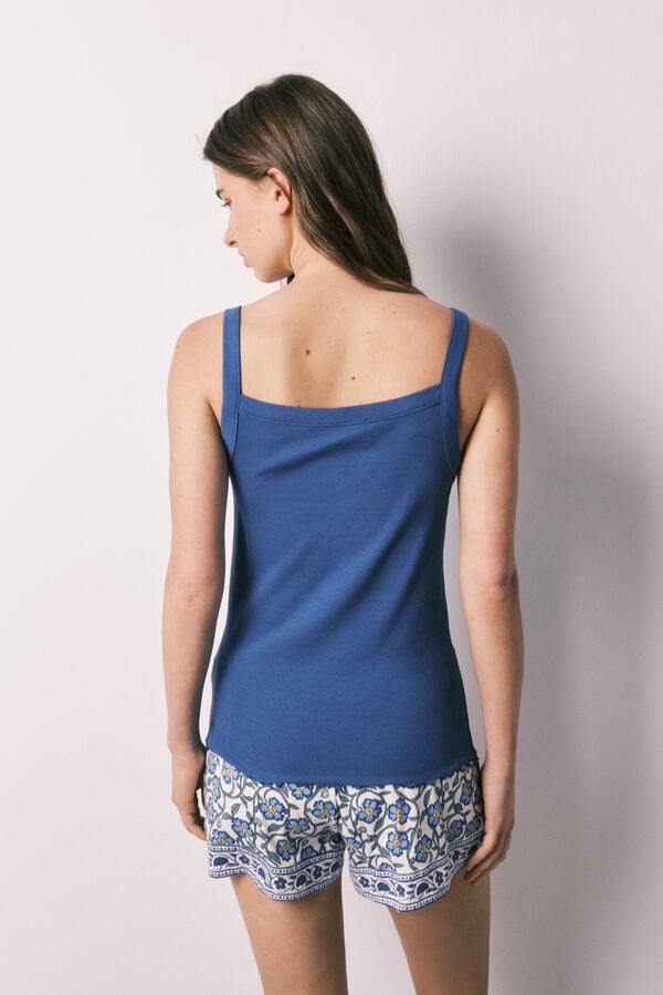 Women'secret Pijama curto de al&ccedil;as azul azul